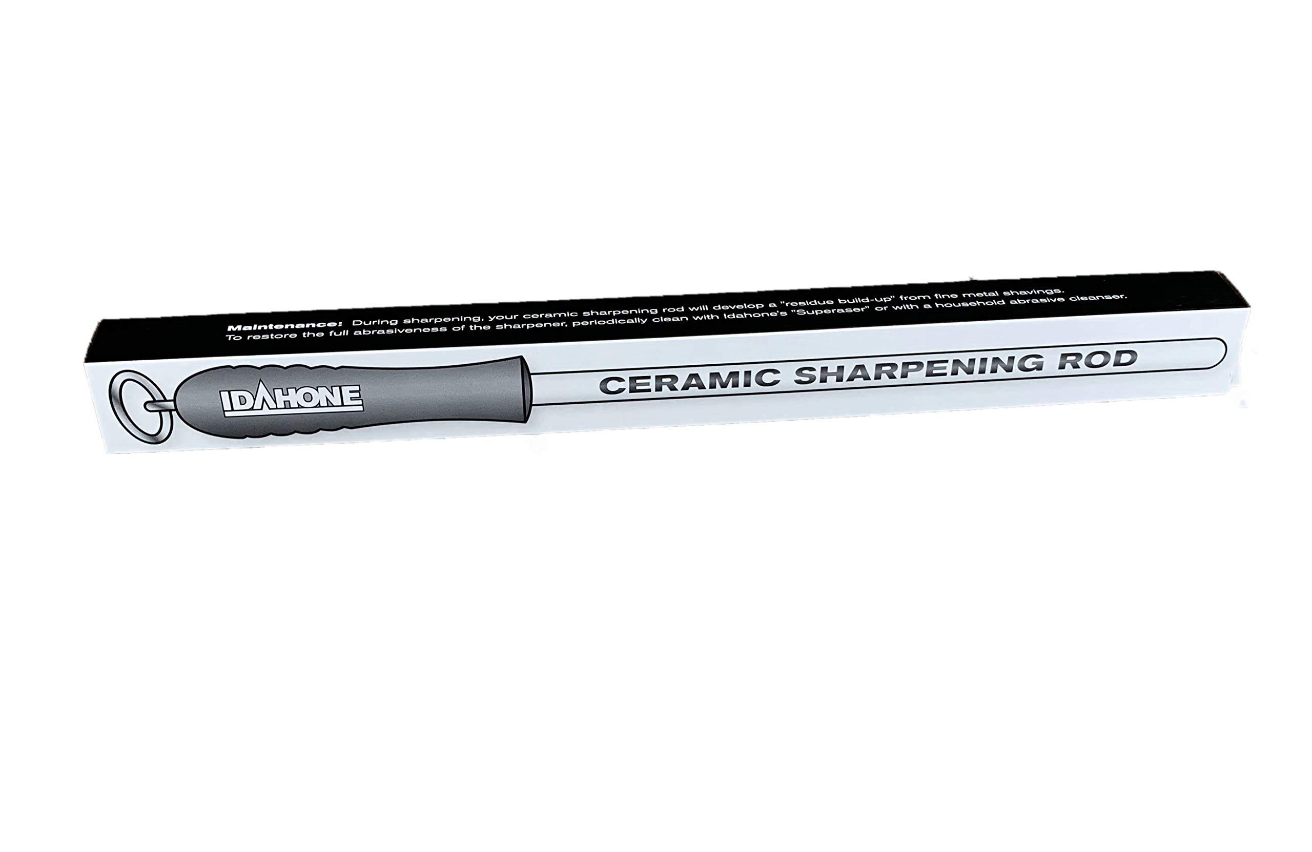 Idahone Fine Ceramic Sharpening Rod (10", Natural Handle)