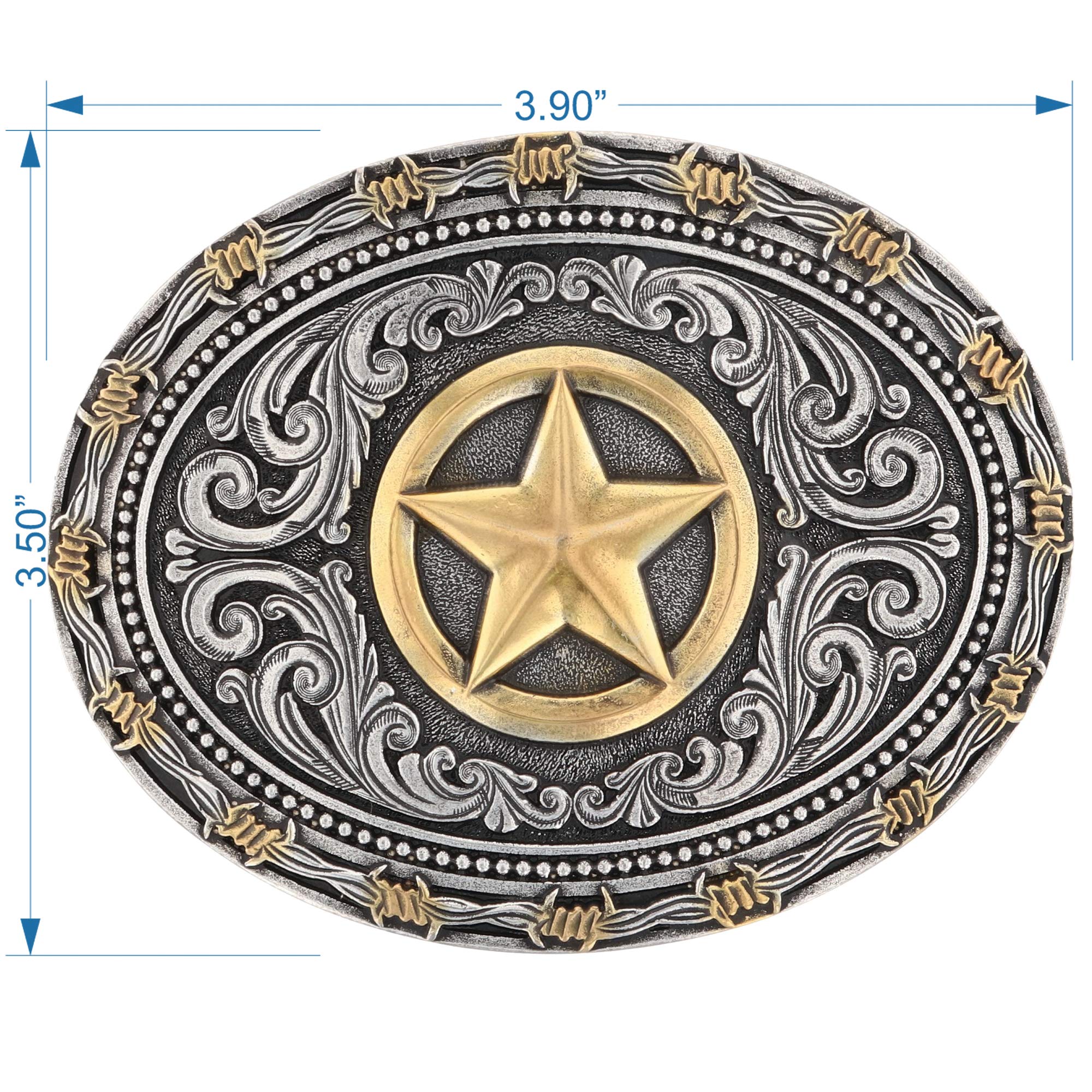 Montana Silversmiths Southwest Collection Attitude Western Belt Buckle (Two-Tone Lone Star Multicolor)