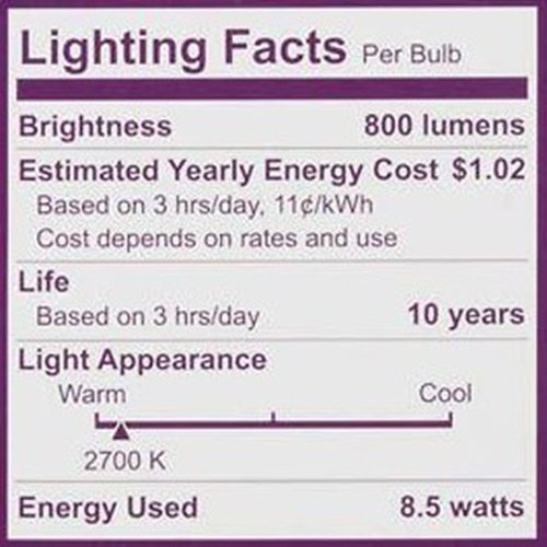 Philips 461798 LED Non-Dimmable A19 Frosted Light Bulb: 800-Lumen, 2700-Kelvin, 8.5-Watt (60-Watt Equivalent), E26 Base, Soft White, 12-Pack