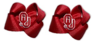 oklahoma toddler bow pair