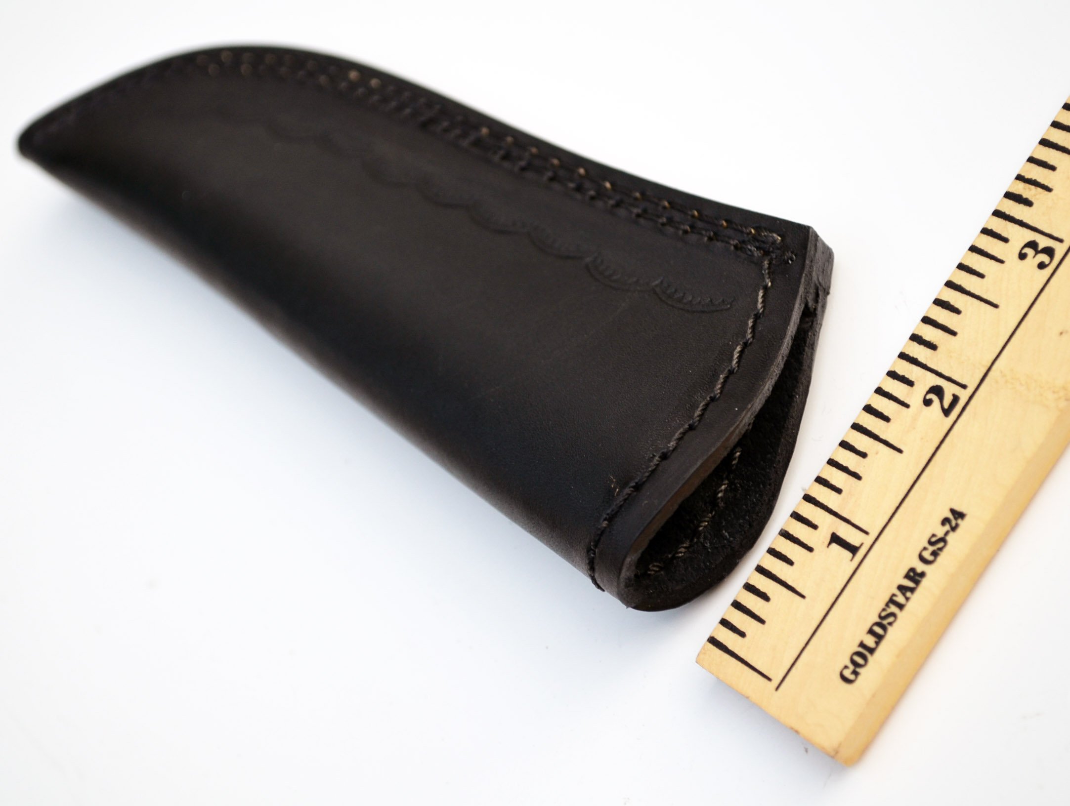 Whole Earth Supply Large Black Leather Sheath for Fixed Blade Knife Fits up to 6in Blade Knives Hunting Skinning Blanks