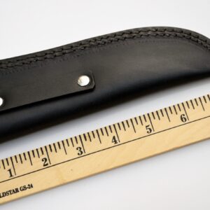 Whole Earth Supply Large Black Leather Sheath for Fixed Blade Knife Fits up to 6in Blade Knives Hunting Skinning Blanks