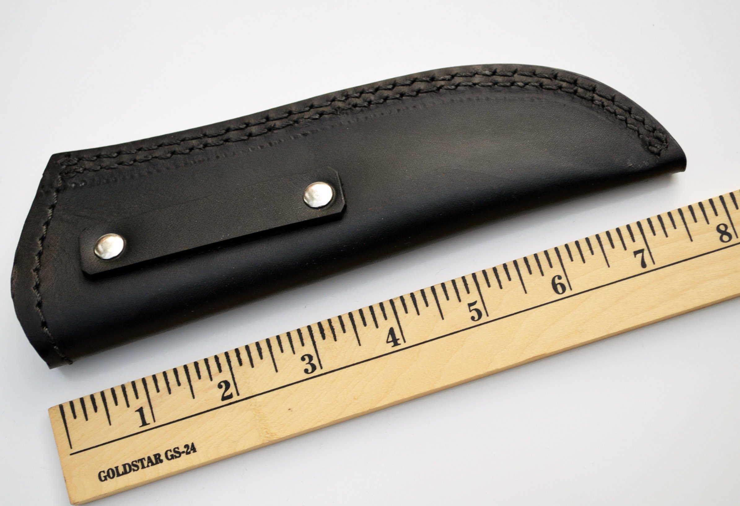 Whole Earth Supply Large Black Leather Sheath for Fixed Blade Knife Fits up to 6in Blade Knives Hunting Skinning Blanks