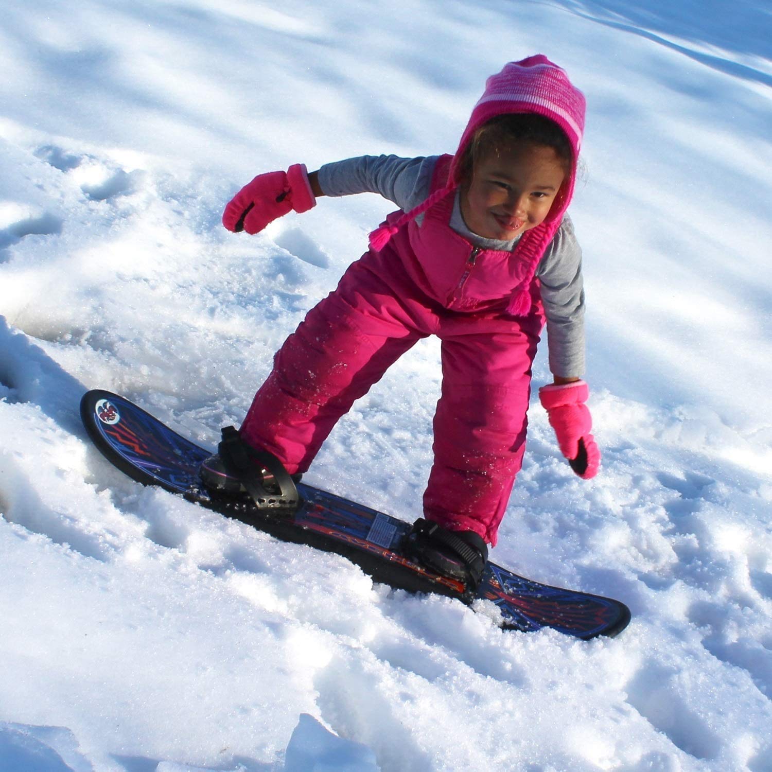 Flexible Flyer Avenger Kids Beginner Snowboard. Youth Plastic Snowboarding Toy Slider, 90 cm, 37 x 8 x 3 inches, Black