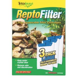 Tetra ReptoFilter Filter Cartridges, Large - 12 Total Cartridges (4 Packs with 3 per Pack)