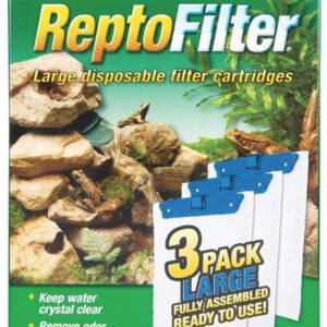 Tetra ReptoFilter Filter Cartridges, Large - 12 Total Cartridges (4 Packs with 3 per Pack)