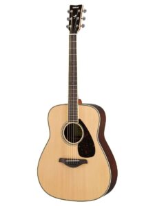 yamaha fg830 solid top folk guitar, natural