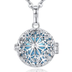 eudora harmony bola snowflake blue winter snow baby tone musical chime ball pendant pregnancy necklace