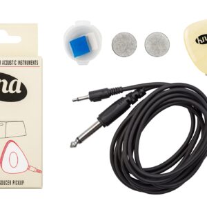 KNA Pickups 6 String Universal Stick-on Piezo Acoustic Instrument Pickup with Volume Control (AP-2),Ivory