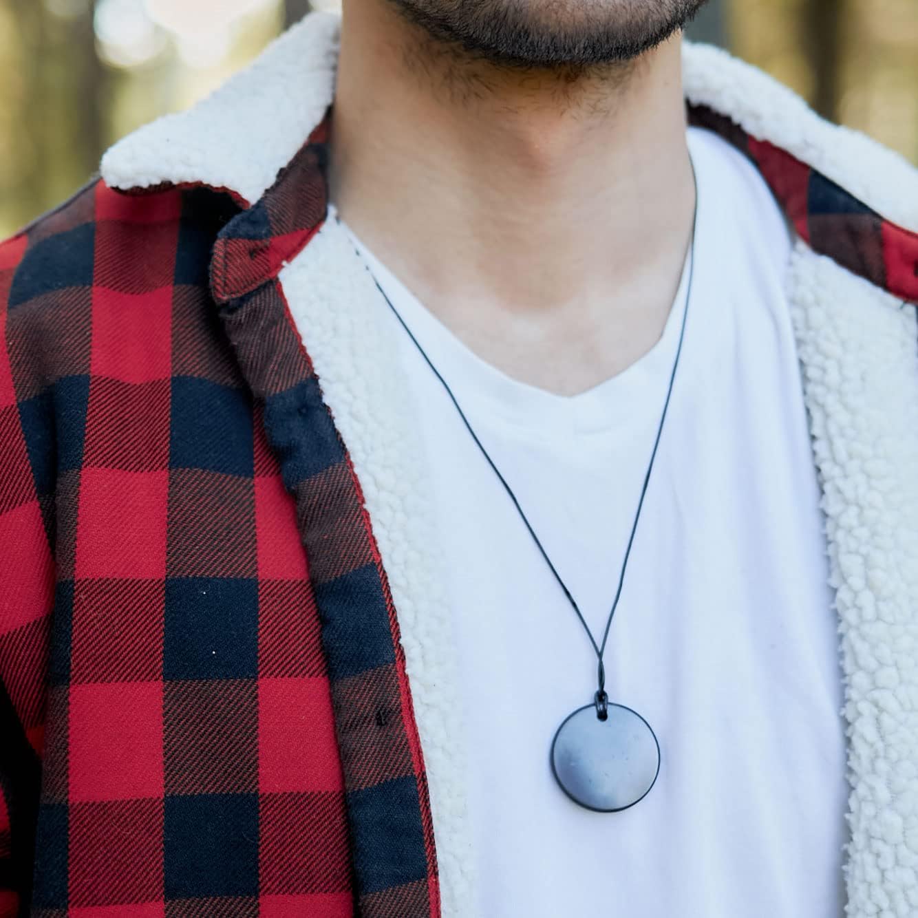 Karelian Heritage Genuine Regular Shungite Tumbled Bracelet, Round Pendant, and Elite Stone | Defender Shield Protection Stone Set | Spiritual Healing Crystal Chakra Balance Reiki Meditation S012