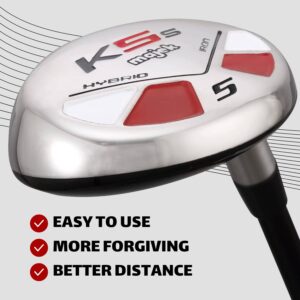 Senior Men’s Majek Golf All Hybrid Partial Set, which includes: #5, 6, 7, 8, 9, PW Senior Flex Right Handed New Utility “A” Flex Club