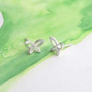 Boma Jewelry Sterling Silver Butterfly Stud Earrings