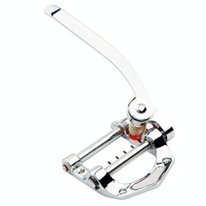 Guitar Vibrato Tailpiece Tremolo, Flat Top Body Tremolo Unit Vibrato Bridge for Tele, SG, LP Electric Guitars Chrome