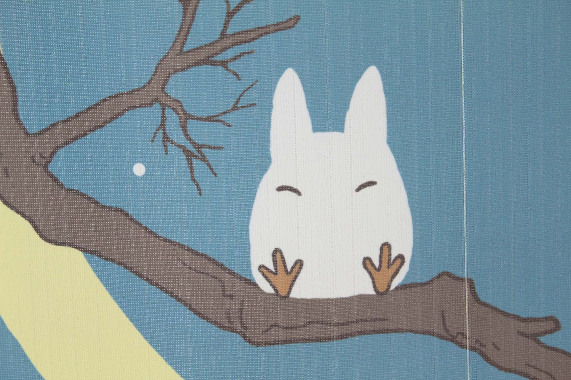 Studio Ghibli Totoro Noren Curtain Tapestry Winter Sky and Crescent Moon