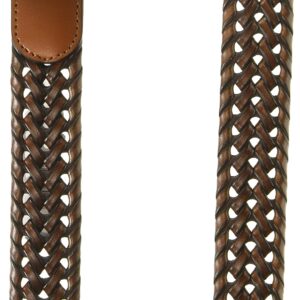 Portfolio Braided Belt With Genuine Leather (Sizes 30-54 Inches), Luggage, 36