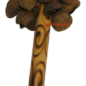 Maraca Shaker Made of Bamboo & Chestnut Seeds Authentic Native Handwork Art Sacred Rattle Maracas Percussion