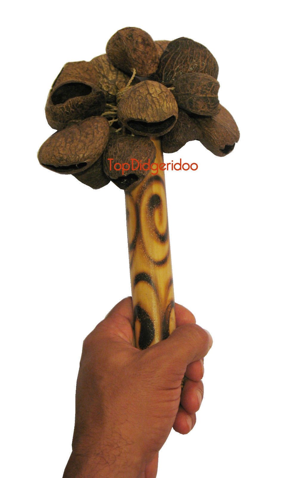 Maraca Shaker Made of Bamboo & Chestnut Seeds Authentic Native Handwork Art Sacred Rattle Maracas Percussion