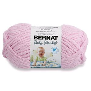 bernat baby blanket yarn, 3.5 oz, gauge 6 super bulky, baby pink - pack of 2