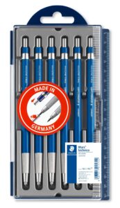 staedtler mars technico 780 c pr5 leadholder pencil with built-in sharpener, 2 mm, pack of 5 + 1