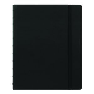 Filofax REFILLABLE NOTEBOOK CLASSIC, 10.8" x 8.5" Black - Elegant leather-look cover with moveable pages - Elastic closure, index, pocket and page marker (B115101U), Letter Size