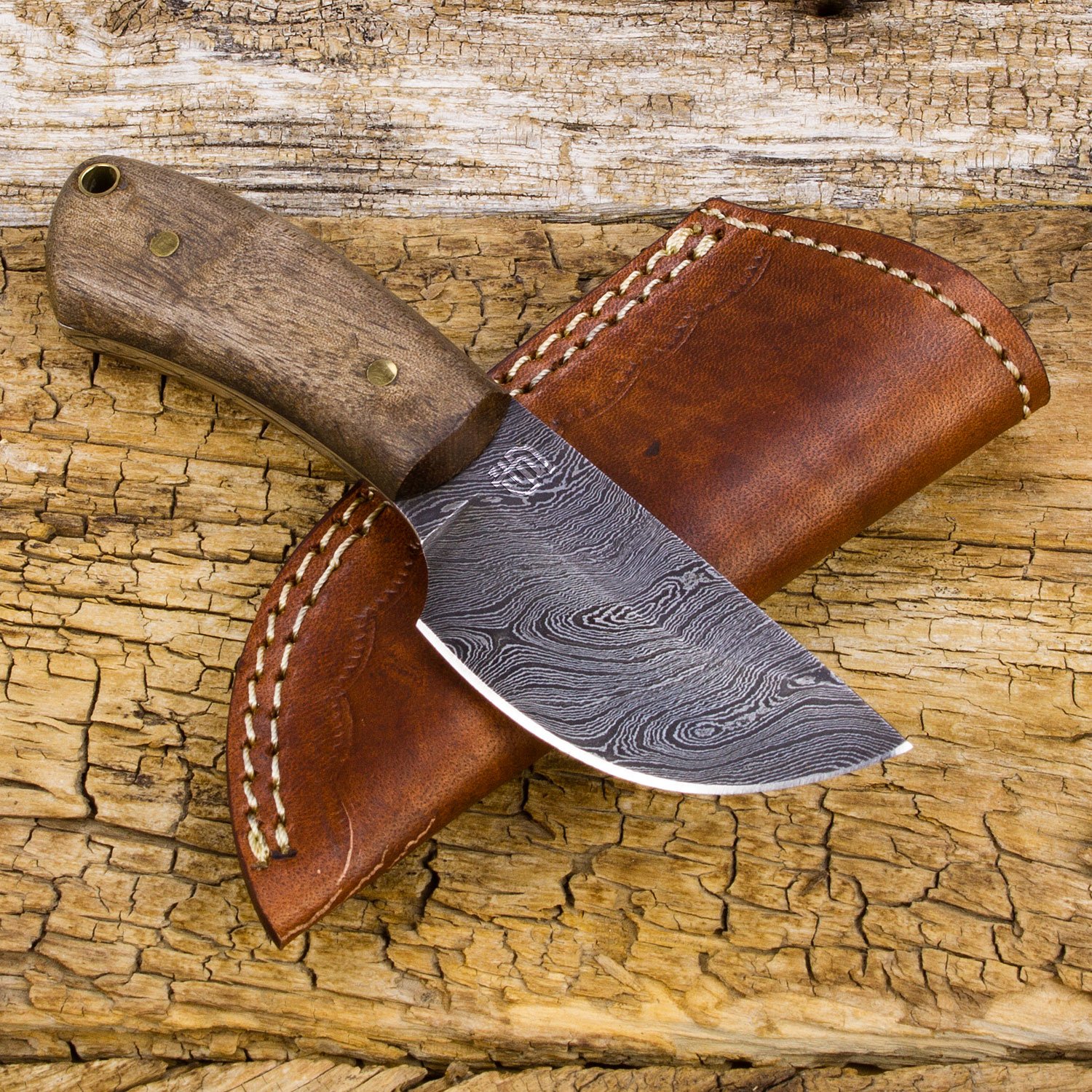 Forseti Steel Colter Skinner Damascus Knife