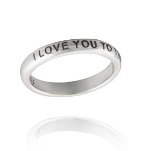 fashionjunkie4life sterling silver i love you to the moon and back engraved stackable ring band, sizes 6-9 (9)