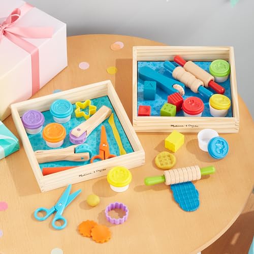 Melissa & Doug Clay Play Activity Set - With Sculpting Tools and 8 Tubs of Modeling Dough - Arts And Crafts For Kids, Clay Kits For Ages 3+