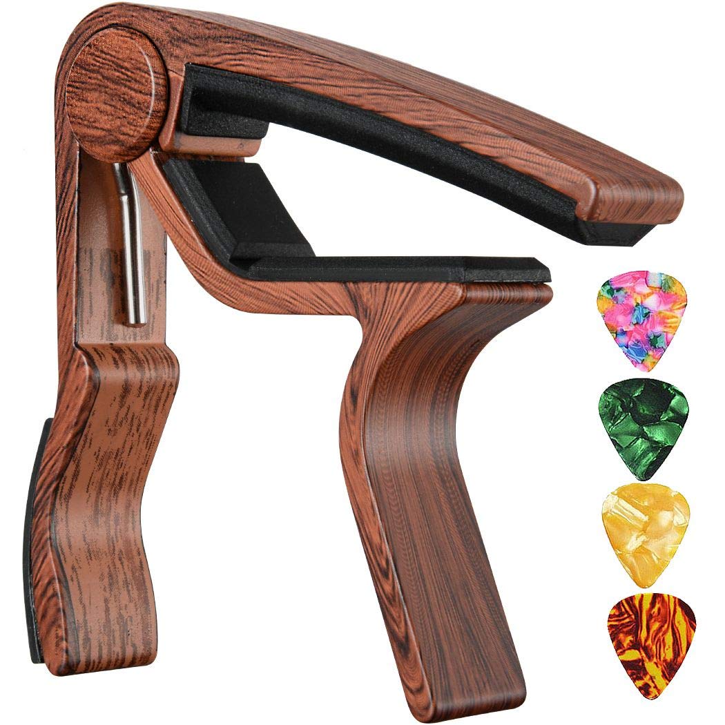 Capo,Sound harbor Guitar Capo Professional Quick-Change Capo for Acoustic Electric Guitar,Ukulele,Mandolin,Banjo