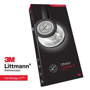 3M Littmann Cardiology IV Diagnostic Stethoscope, 6151, More Than 2X as Loud*, Weighs Less**, Stainless Steel Chestpiece, 22" (Shorter Length) Black Tube