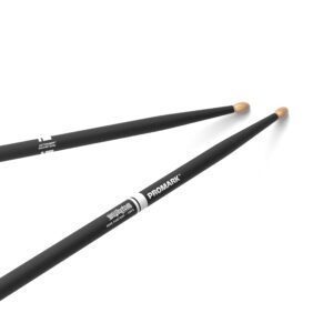 ProMark Drum Sticks - Mike Portnoy Drumsticks - ActiveGrip For Secure, Comfortable Grip - Gets Tackier As Your Hands Sweat - Active Grip Finish, Oval Wood Tip, Hickory Wood - 1 Pair