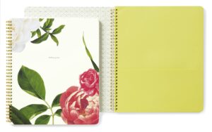 kate spade new york large spiral notebook 11" x 9.5" with 160 college ruled pages, floral