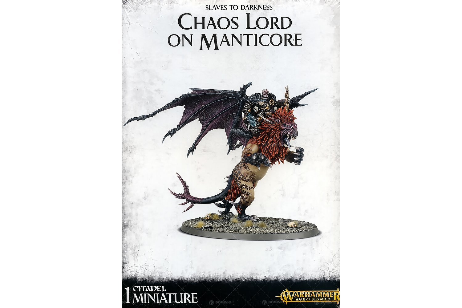 Games Workshop 99120201053 Chaos Lord On Manticore Tabletop and Miniature Gaming, Black