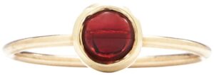 helen ficalora gemstone stacking ring with garnet yellow gold 7