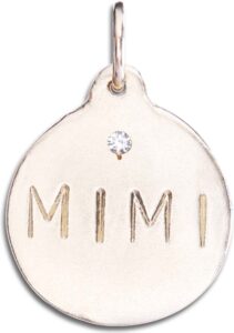 helen ficalora "mimi disk charm with diamond rose gold