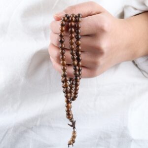 SUNYIK Black Rosewood 108 Tibetan Buddhist Mala Bracelet Beaded Prayer Bead(6mm)