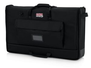 gator cases padded nylon carry tote bag for transporting lcd screens, monitors and tvs between 27" - 32" (g-lcd-tote-md), black