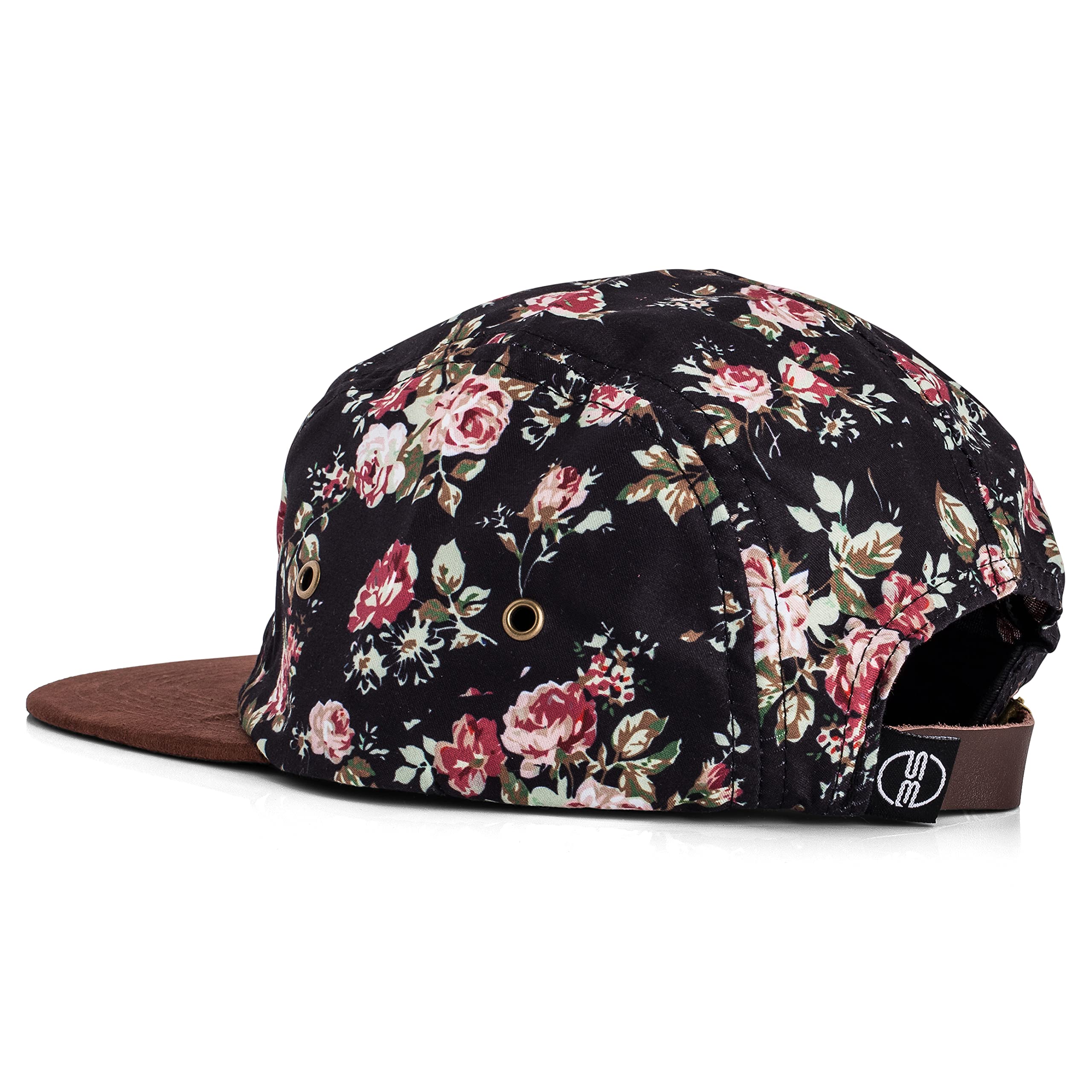 Blackskies Black Beauty Vol. II 5-Panel Cap Rose Black with Flowers Unisex Baseball Cap