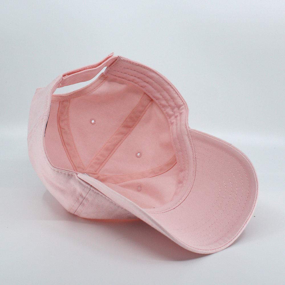 Classic Washed Cotton Twill Low Profile Adjustable Baseball Cap (Soft Pink)