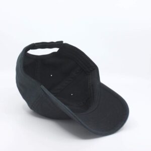 Classic Washed Cotton Twill Low Profile Adjustable Baseball Cap (Black)