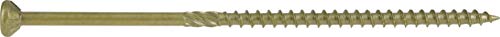 Power Pro 967784 Wood Screws, #10 x 5", Premium Outdoor Deck Screws, Rust Resistant, Epoxy Coated Bronze, 750pcs Box