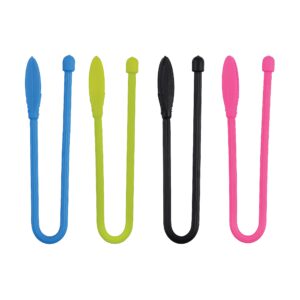 Nite Ize Gear Tie Cordable, The Orginal Reusable Rubber Twist Tie with Stretch-Loop For Cord Management + Storage, 6-Inch, Assorted Colors, 4 Pack, Made in the USA