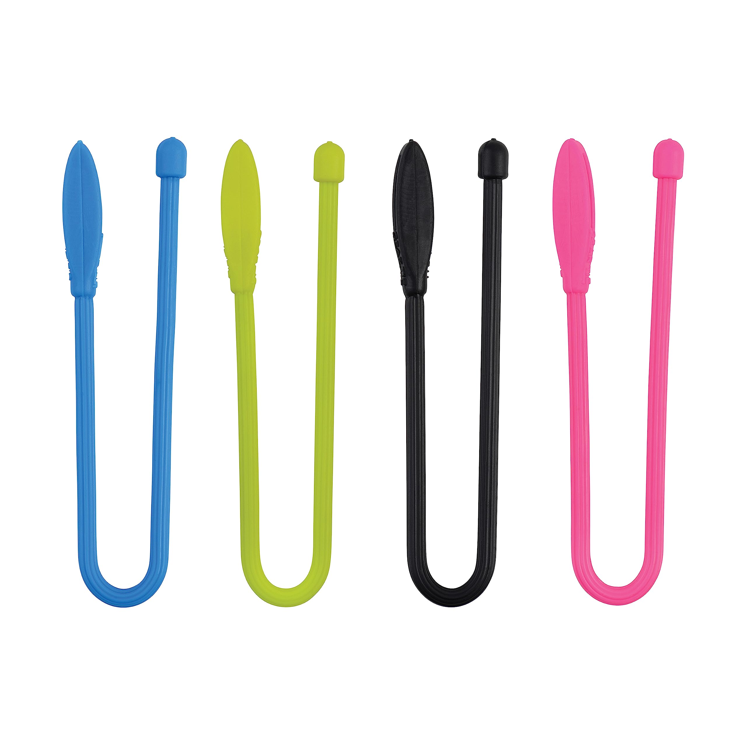 Nite Ize Gear Tie Cordable, The Orginal Reusable Rubber Twist Tie with Stretch-Loop For Cord Management + Storage, 6-Inch, Assorted Colors, 4 Pack, Made in the USA