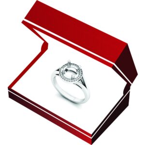 Dazzlingrock Collection 0.10 Carat (ctw) Round White Diamond Ladies Bridal Semi Mount Engagement Ring 1/10 CT, Can Be Fit 1.60 cts. (7 mm) Round Shape Center Stone, 14K White Gold, Size 4