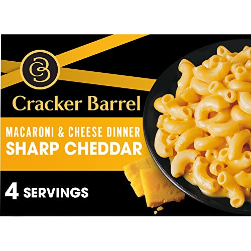 Cracker Barrel Sharp Cheddar Macaroni & Cheese Dinner, 14 oz Box