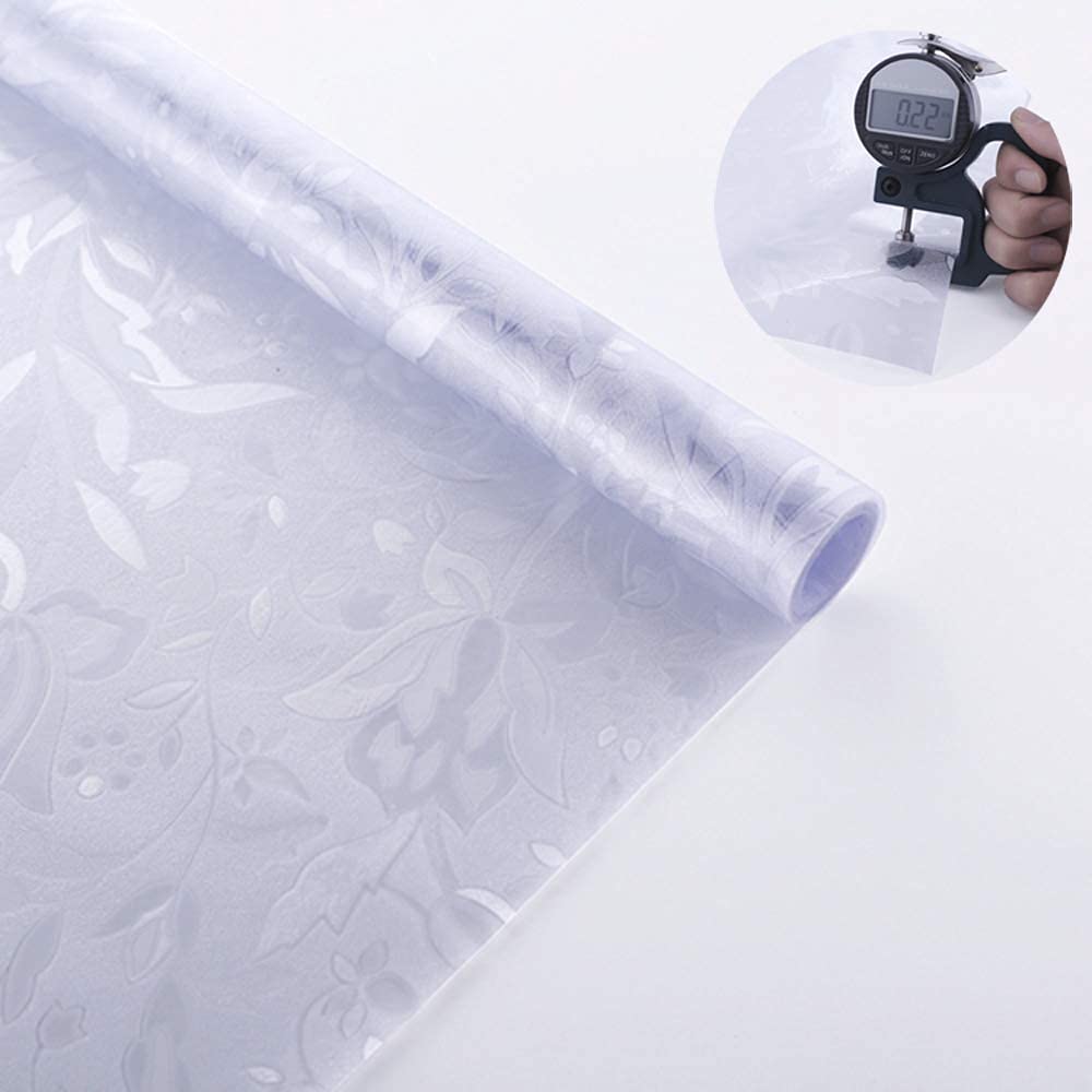 Window Film Privacy No Glue Static Cling 17.5" by 78.7" Glass Film Decorative Window Films Heat Control for Home Kitchen Office