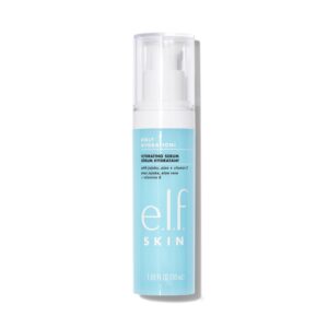 e.l.f. skin hydrating serum, soothes & protects skin, infused with jojoba, aloe, vitamin e, grape & shea butter, vegan & cruelty-free, 1.01 oz