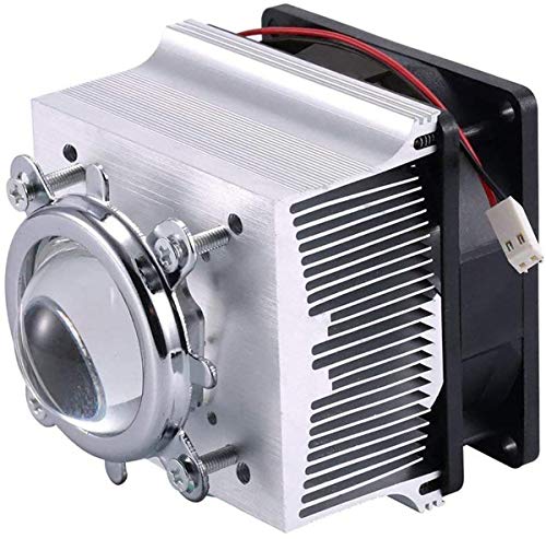 TX Aluminium Heatsink Cooling Fan+44mm Lens 60 Degree for 50W 100W LED Chip (Heatsink+60 Degree Lens)