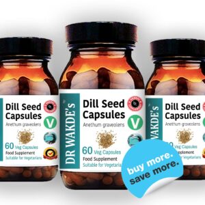 DR WAKDE'S Dill Seed Capsules (Anethum graveolans, 60 Veg Caps, Plant-Based Supplement, Ayurvedic Herb, All Natural, Vegan)