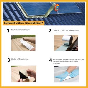 Sika Multiseal, Tear-resistant self-adhesive sealing strip, 100mm x 10m, Gray