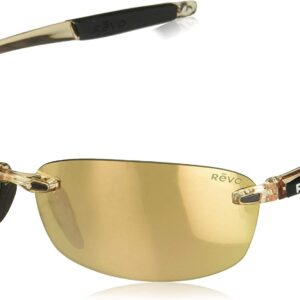 Revo Descend E Polarized Rimless Sunglasses, Blush Frame with Champagne Lens, 0 (RE 4060)